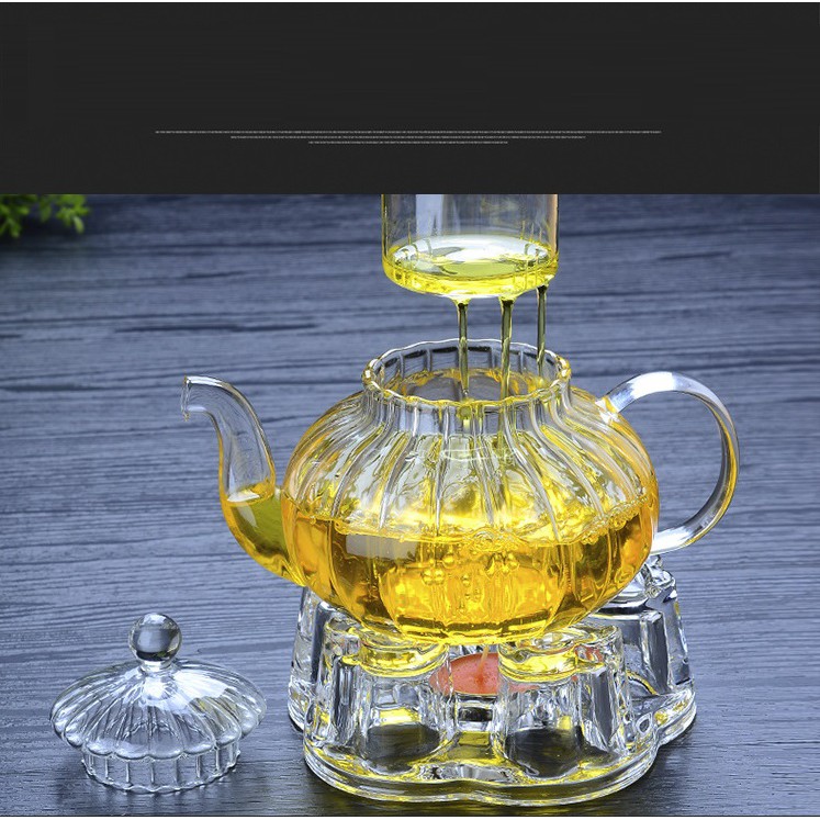 Ấm Thủy Tinh Pha Trà có lưới lọc 600 ml