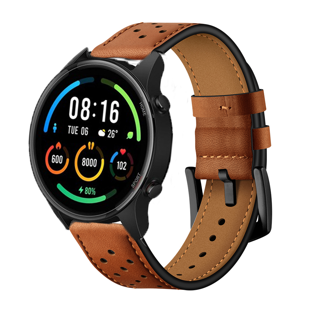 Dây Đeo Da 22mm Cho Đồng Hồ Thông Minh Xiaomi Mi Watch Color