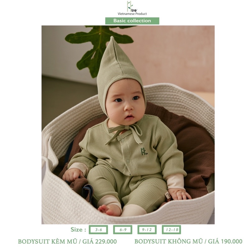 Body liền vải waffle Trebaby b018