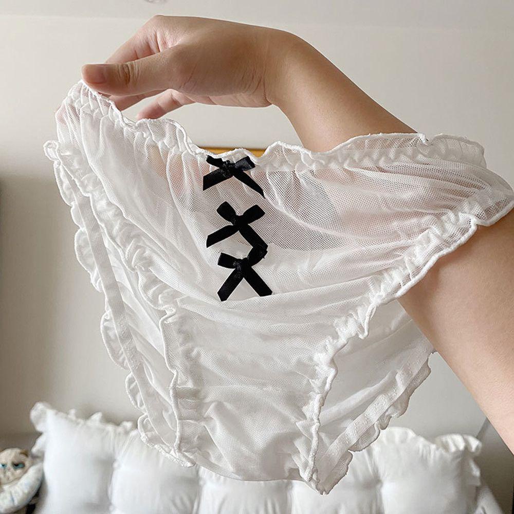 OCEANMAP Quần Lót Lưới Thoáng Khí Màu Sắc Đơn Giản Cho Nữ