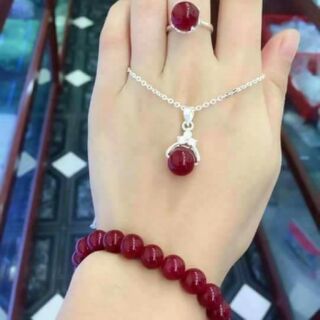 Dây chuyền bạc đá phong thủy