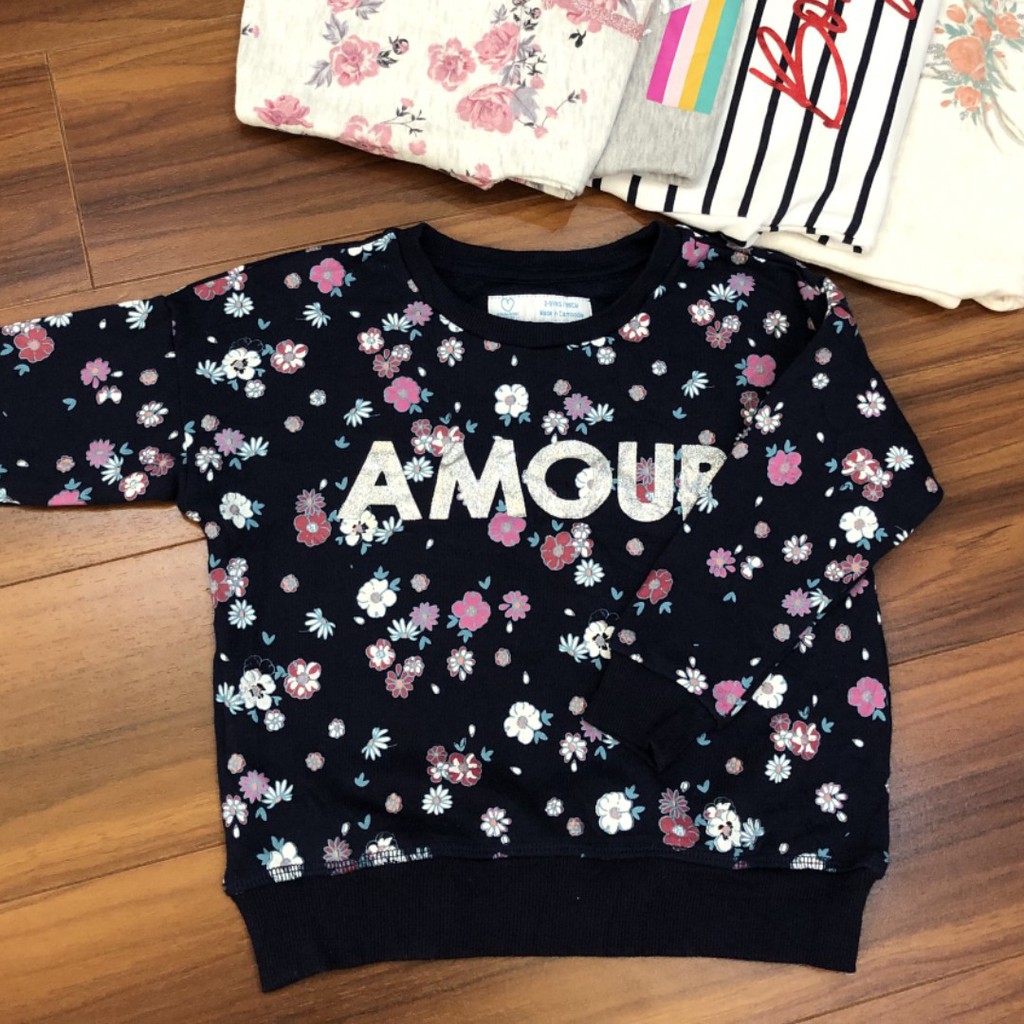 [4/5Y - 7/8Y] [ ĐƯỢC CHỌN MẪU] Áo nỉ da cá dài tay bé gái Primark xuất dư xịn