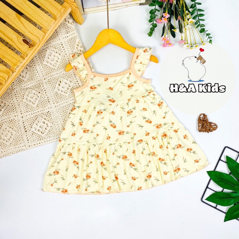 [8-20kg]Váy đầm bé gái họa tiết bông hoa - HÀNG CHÍNH HÃNG cho bé Size 80-130