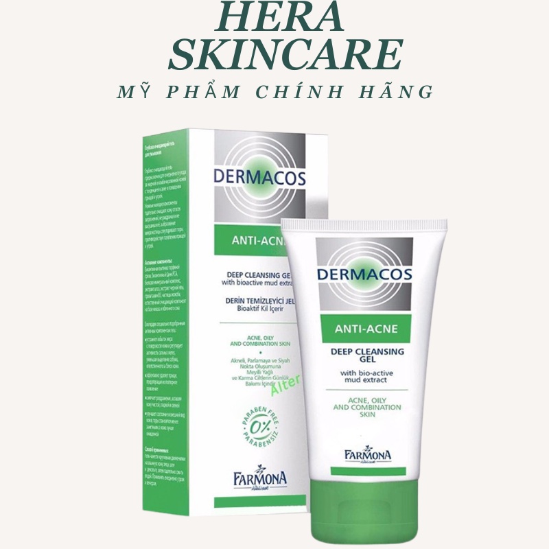 Sữa rửa mặt giảm viêm ngừa mụn mủ Farmona Dermacos Anti Acne Matting Cream 150ml