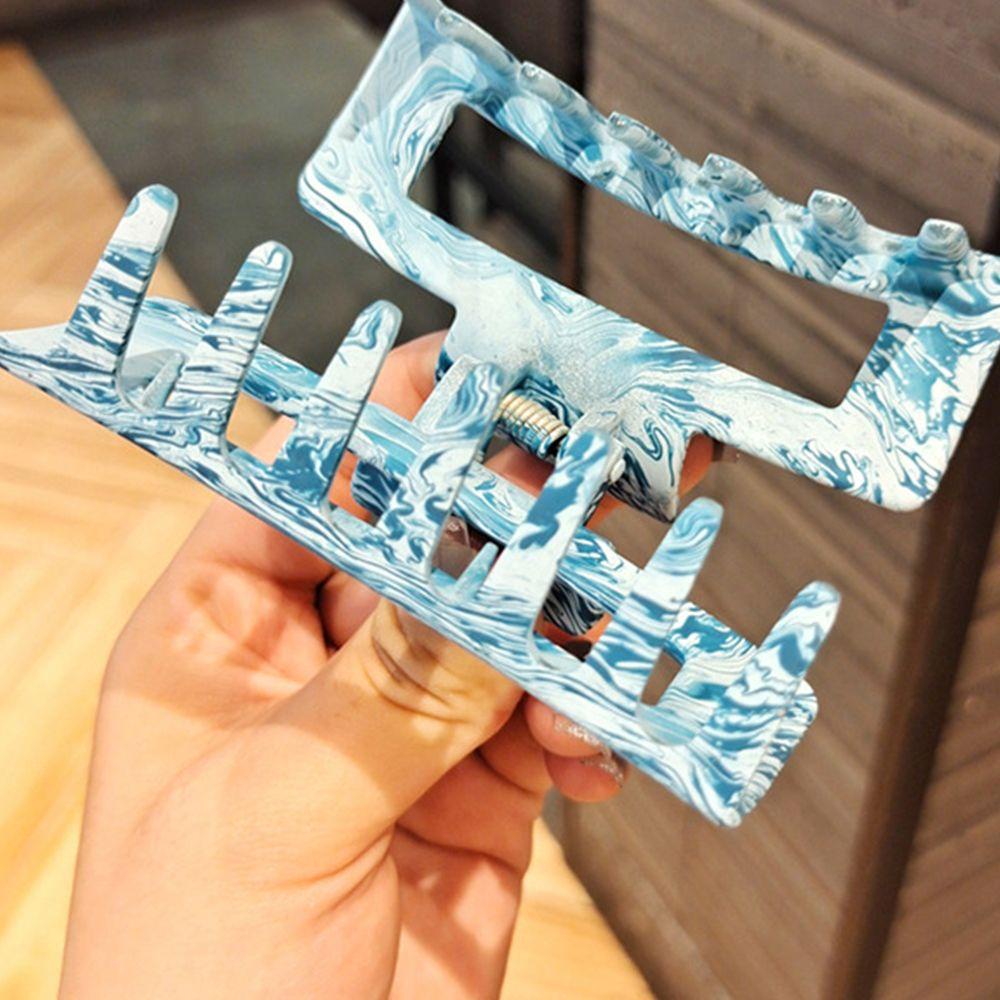 Kẹp tóc hỗ trợ rửa mặt Rửa Mặt Acrylic In Họa Tiết Mực In WMES15H Phong Cách Hàn Quốc Cổ Điển