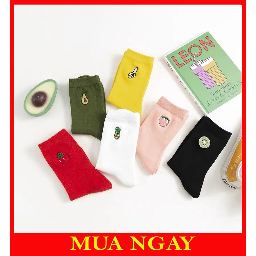 Tất nữ in hình hoa quả TN44