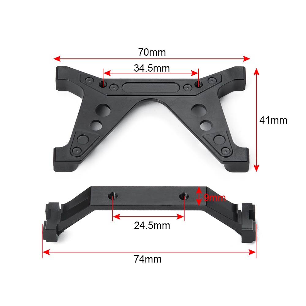 Khung Gắn Khung Gầm Phía Trước Bằng Nhôm Cho Xe Hơi Điều Khiển Từ Xa 1/10 Axial SCX10 II 90046