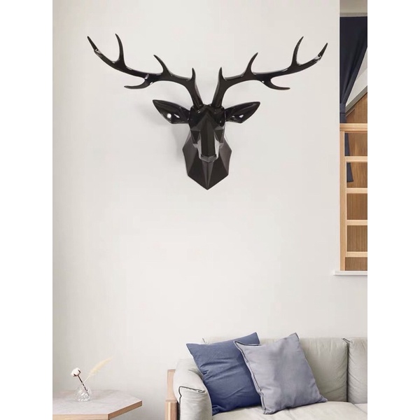 Trang trí treo tường đầu hươu, decor treo tường đầu hươu phong cách Bắc Âu sang trọng