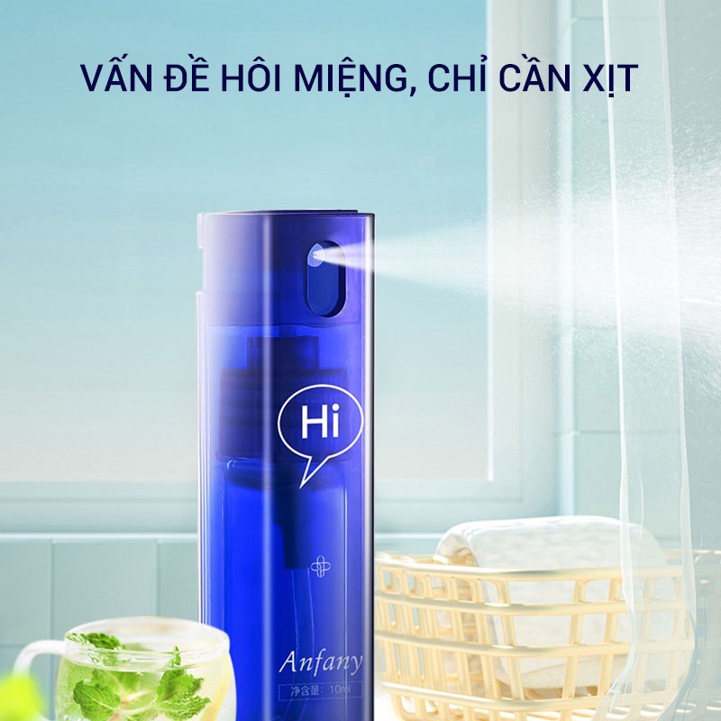 [HÀNG CÓ SẴN] Xịt thơm miệng hương bạc hà loại bỏ hôi miệng, mang lại hơi thở thơm mát, chăm sóc răng miệng sạch sẽ