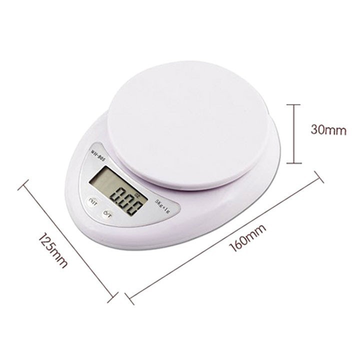 Cân Điện Tử Nhà Bếp Mini Electronic Kitchen Scale, Cân Điện Tử Tiểu Ly 5Kg Tiện Lợi