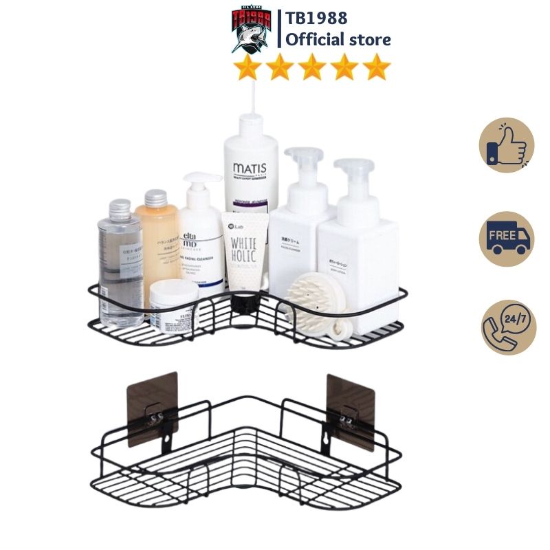 KỆ GÓC SẮT ĐEN DÁN TƯỜNG SIÊU CHẮC TIỆN LỢI