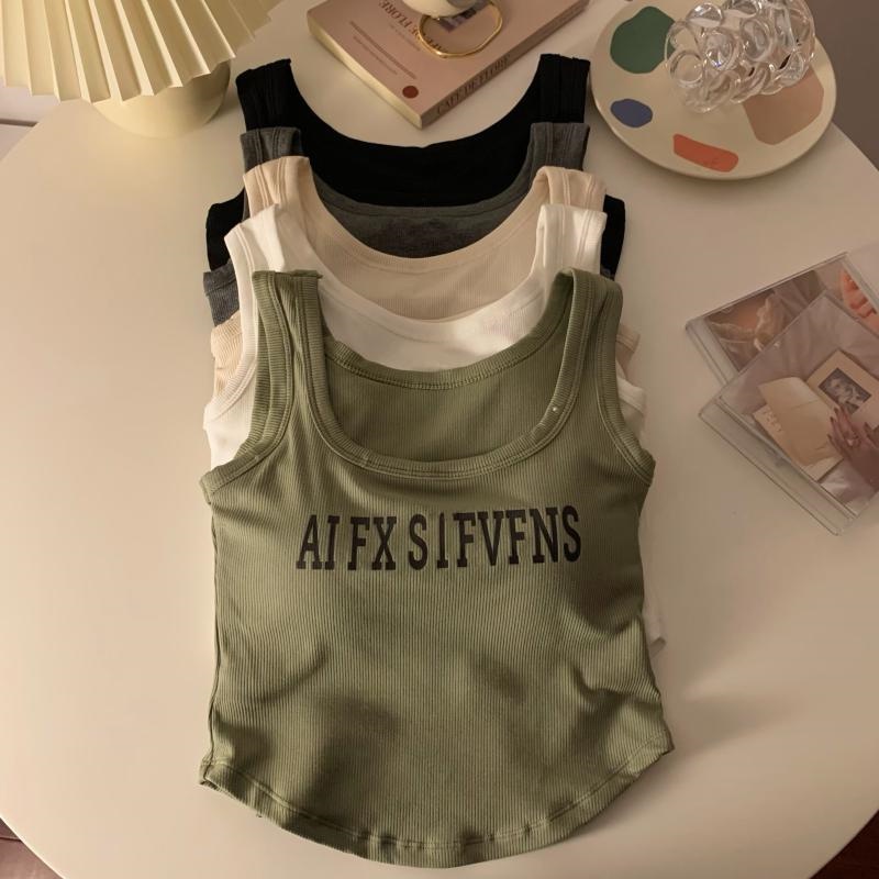 Áo croptop XIAOZHAINV hai dây ôm dáng phong cách Hàn Quốc có 5 màu tùy chọn cho nữ
