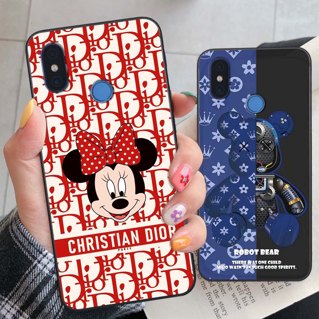 Ốp lưng Xiaomi Mi 8 hình thương hiệu, thời trang, cute, đáng yêu