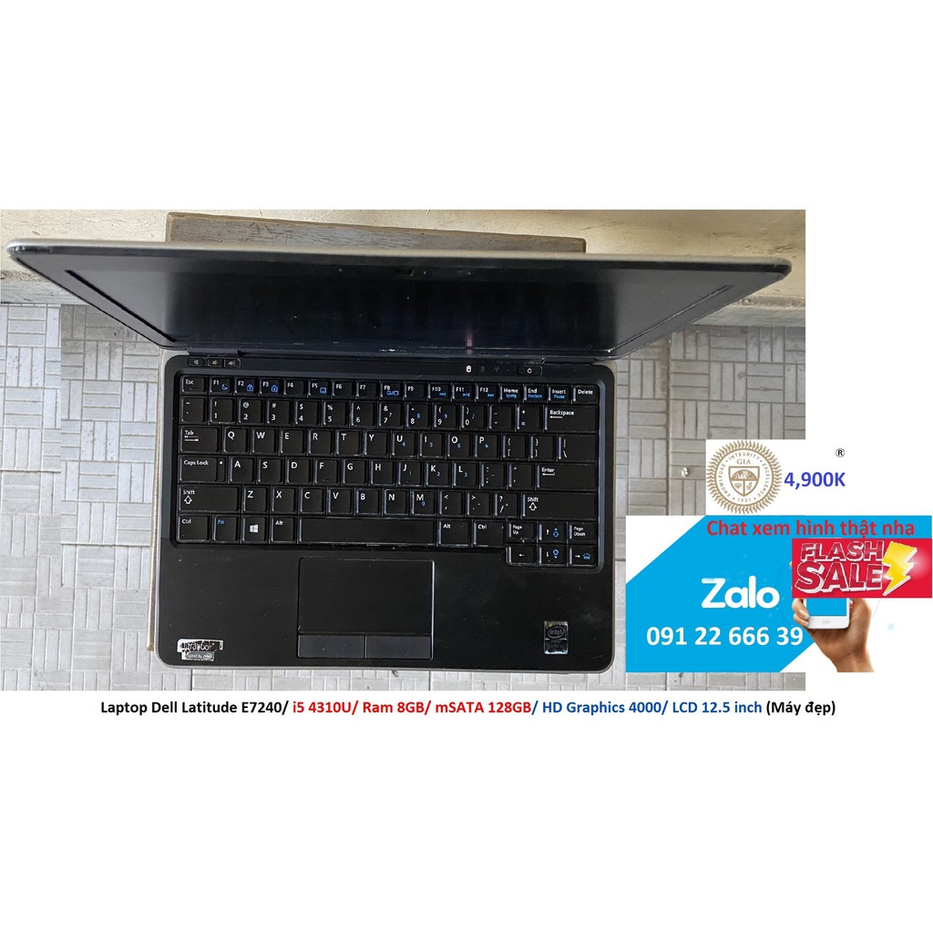 Laptop Dell Latitude E7240/ i5 4310U/ Ram 8GB/ mSATA 128GB/ HD Graphics 4000/ LCD 12.5 inch (Máy đẹp) | BigBuy360 - bigbuy360.vn