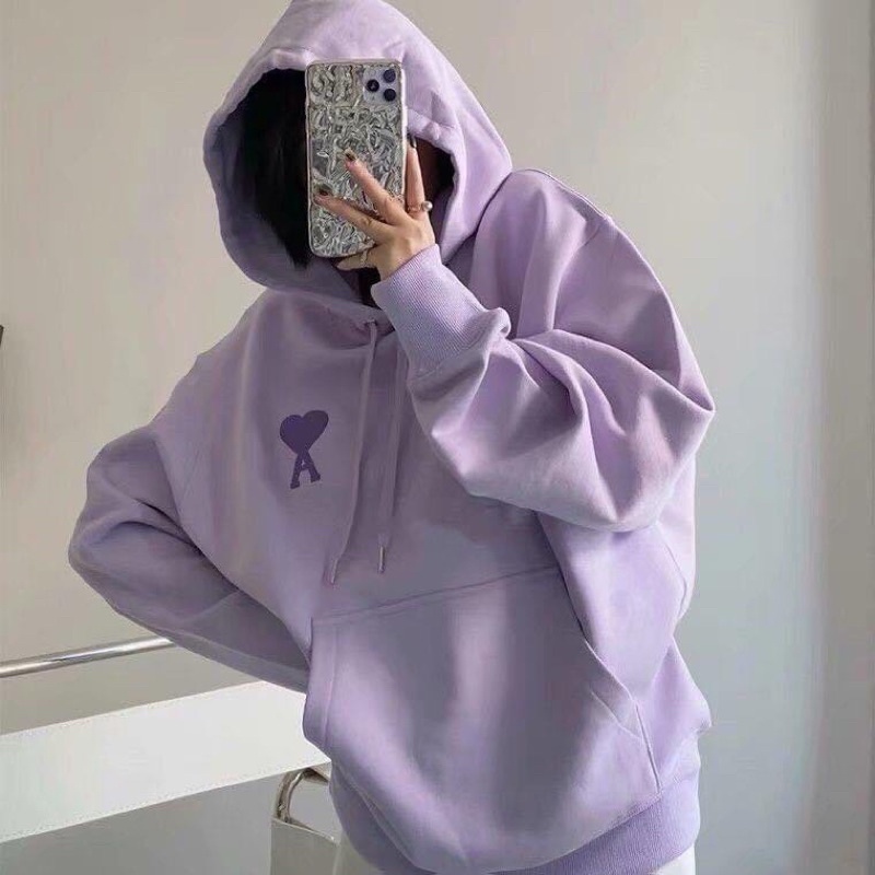 Áo Hoodie Nỉ 3 Màu Tím Xanh Da Trời Xanh Lá Cây Hot