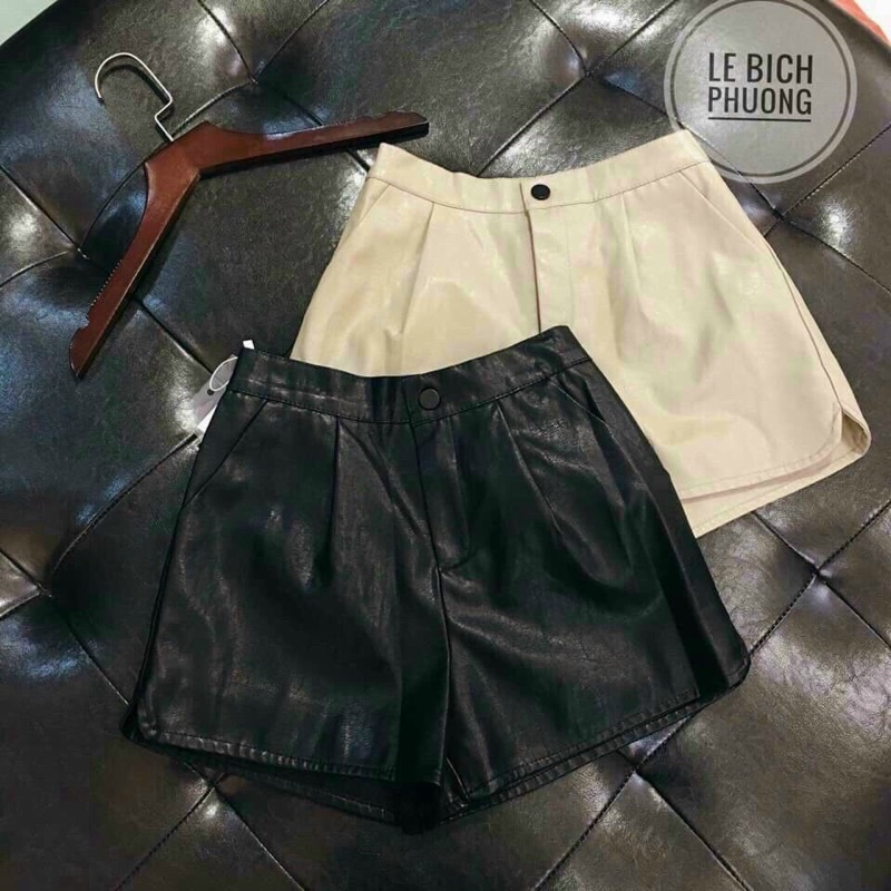 Quần short da cúc chun sau đẹp