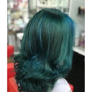 Thuốc nhuộm tóc xanh rêu trầm + tặng oxi dưỡng
