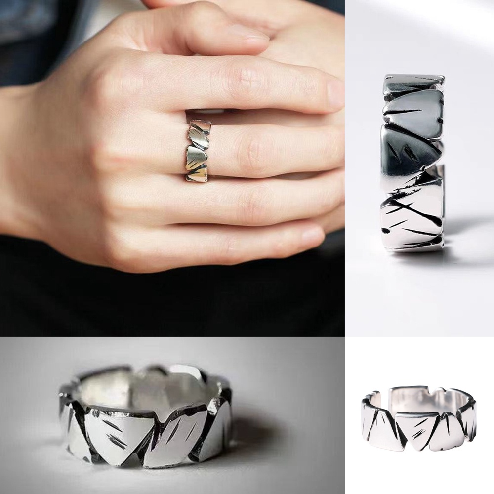 Nhẫn hở hợp kim họa tiết retro thời trang