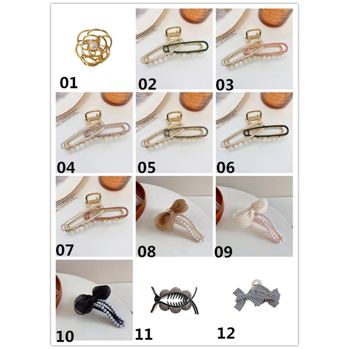 Kẹp Tóc Đính Hoa Trà Và Ngọc Trai Thời Trang