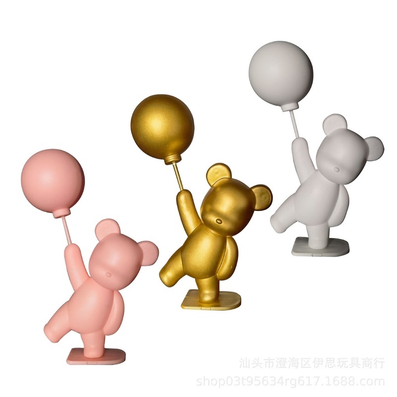 Đèn LED Trang Trí Bánh Kem Hình Gấu Và Bong Bóng Lãng Mạn Mẫu Mới 2022