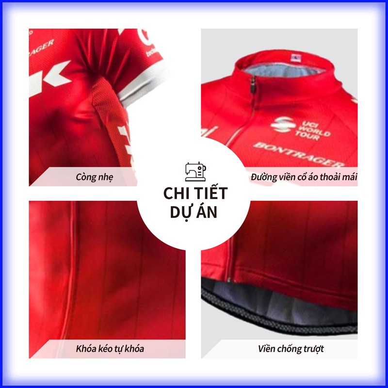 TREK Road Bike Đạp xe Jersey Đội Baju Đội Basikal Áo ngắn tay / Quần nam