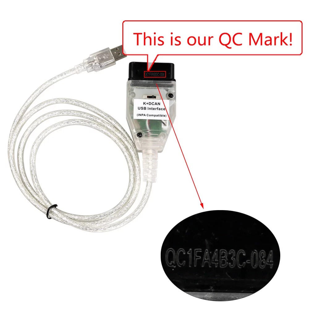 Dây Cáp Chẩn Đoán INPA K+CAN FT232RQ/FT232RL Cho BMW K+ Quét Giao Diện USB OBD/OBD2