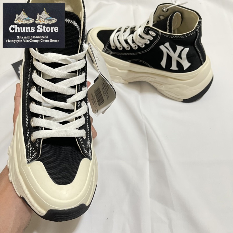 Giày ML B Chunky NY cao cổ đen mới kèm hộp bảo vệ