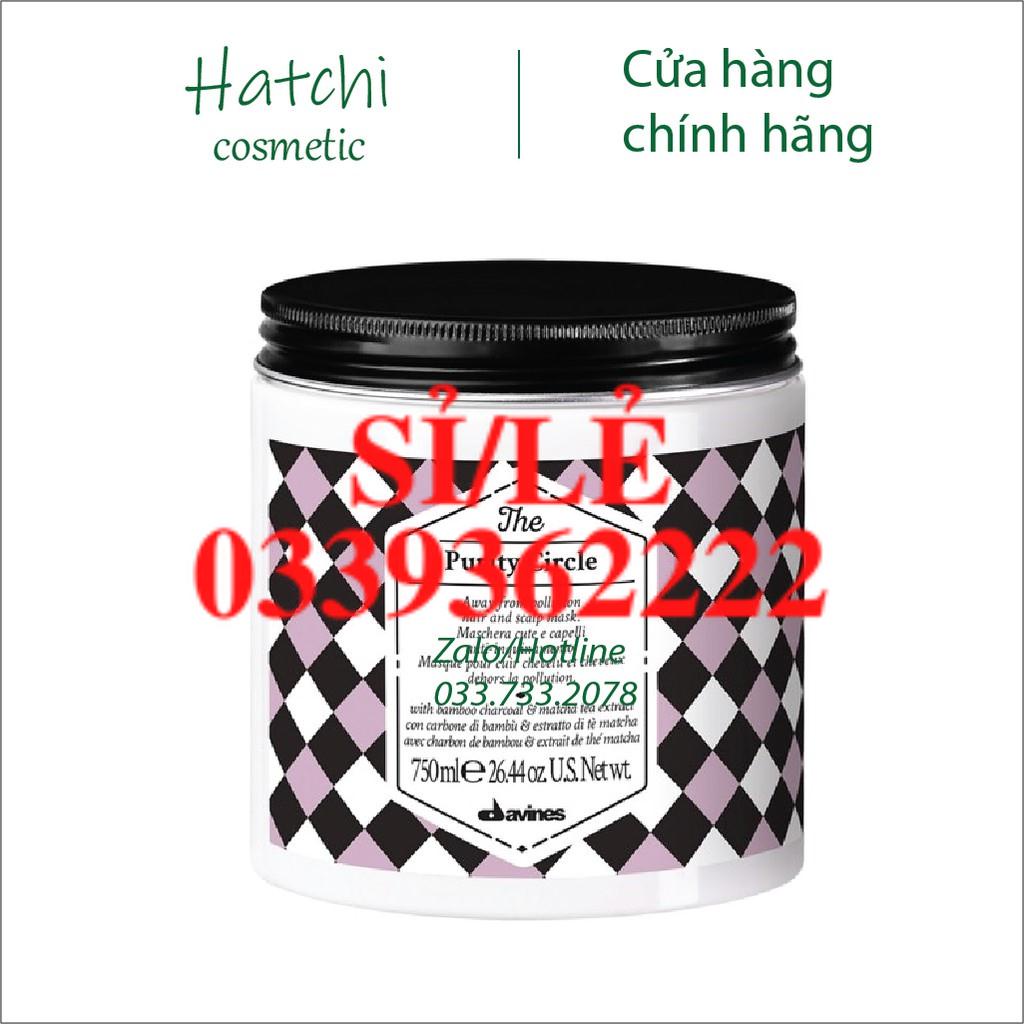 [ TẶNG MŨ ] Mặt Nạ Thải Độc Cho Tóc Và Da Đầu Davines The Purity Circle 750ml