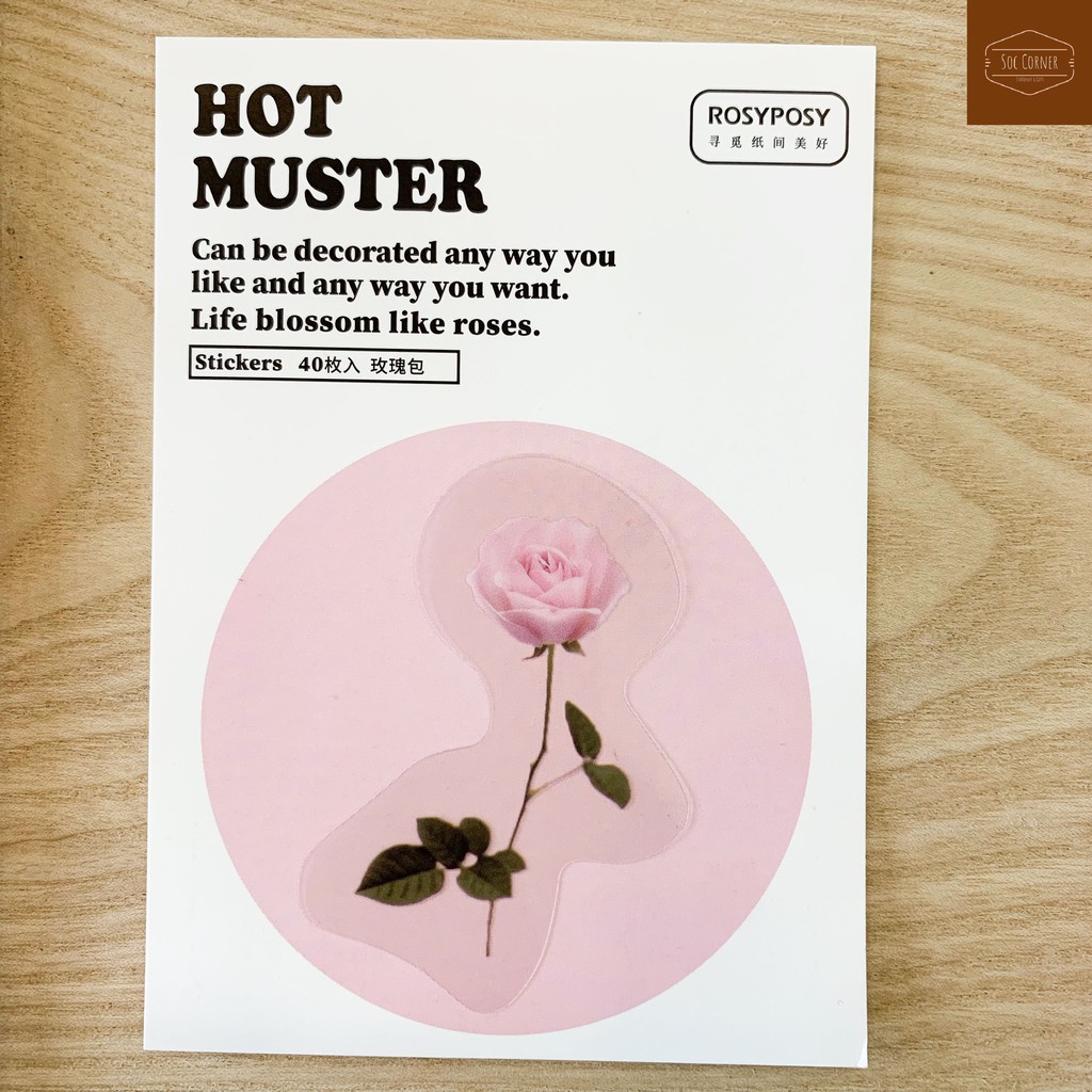 Set sticker Hot Muster trong suốt