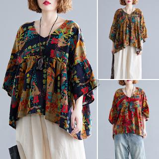 🎀🎀Áo thun Cotton cổ điển in hình cổ chữ V cổ điển dành cho nữ🎀🎀