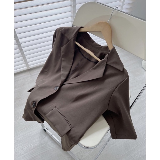 Áo blazer cộc tay ngắn tay một lớp phong cách Hàn Quốc Aimee closet