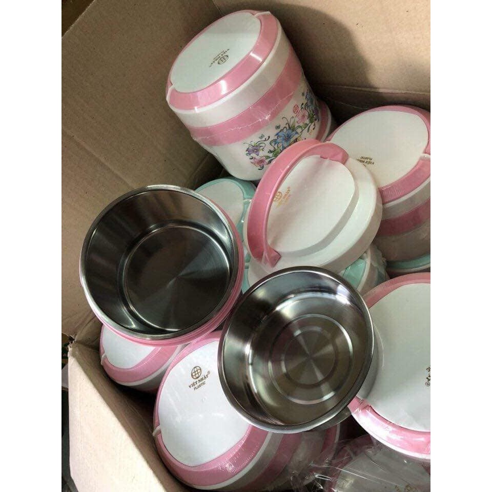 Camen 2 ngăn ruột inox Việt Nhật dung tích 1L- HỘP CƠM INOX | BigBuy360 - bigbuy360.vn