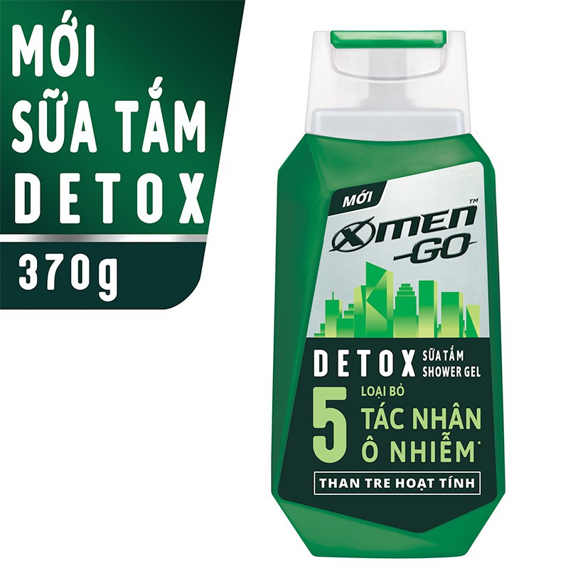 GIÁ SỐC -   Sữa tắm X-Men Go DETOX Than Tre Hoạt Tính 370G - Chính Hãng