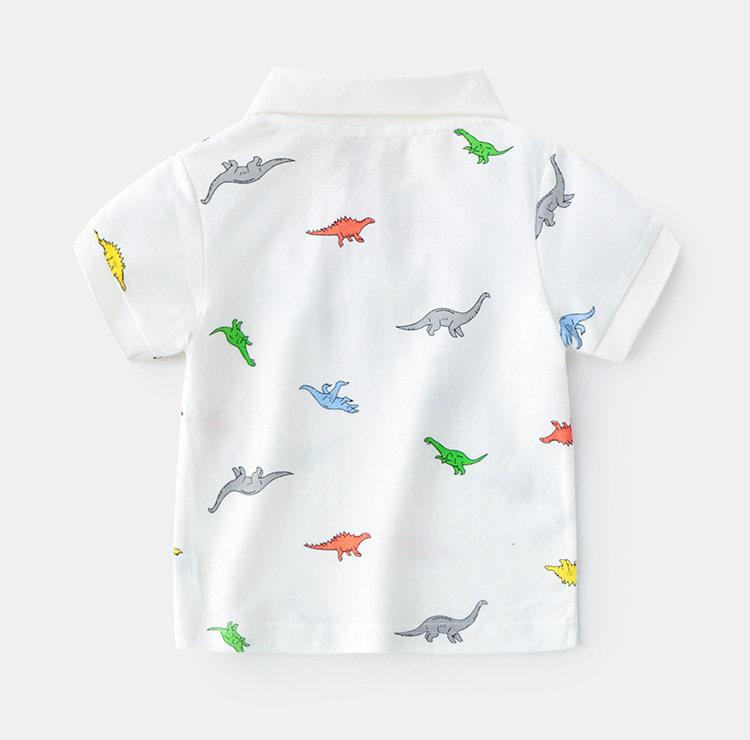SOFFNY Áo Polo bé trai Áo thun polo tay ngắn bằng cotton phong cách thời trang mùa hè dành cho bé trai