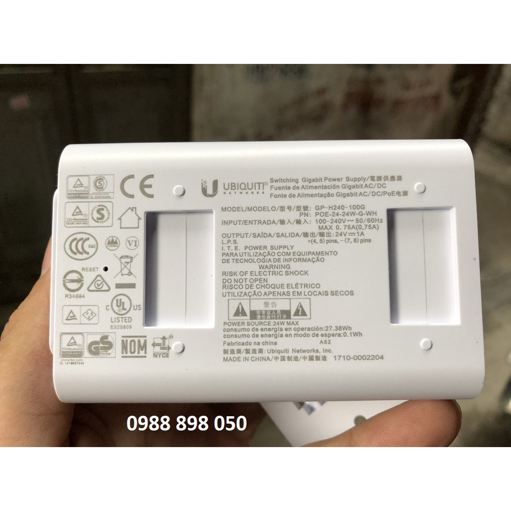 Nguồn POE 24V1A 24W UBIQUITI Gigabit cao cấp