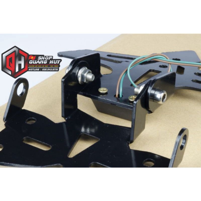 Bát biển số gập có đèn gắn Exciter 150 -155 , Winner - Winner X