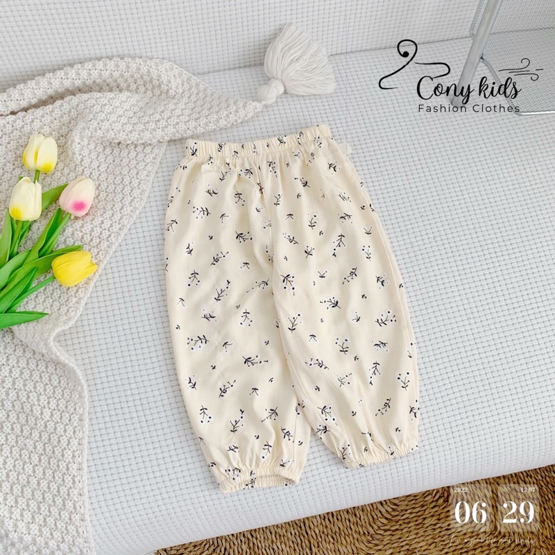 CONY KIDS - Quần Bom Dáng Lửng Hoa Nhí Dáng Alibaba Cho Bé Gái (quần tránh muỗi)