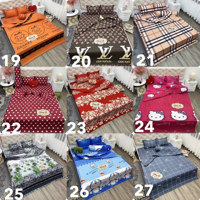 BỘ CHĂN GA GỐI SÉT 4 MÓN GA GỐI POLY COTTONG( được chọn mẫu+ xem hàng) | BigBuy360 - bigbuy360.vn