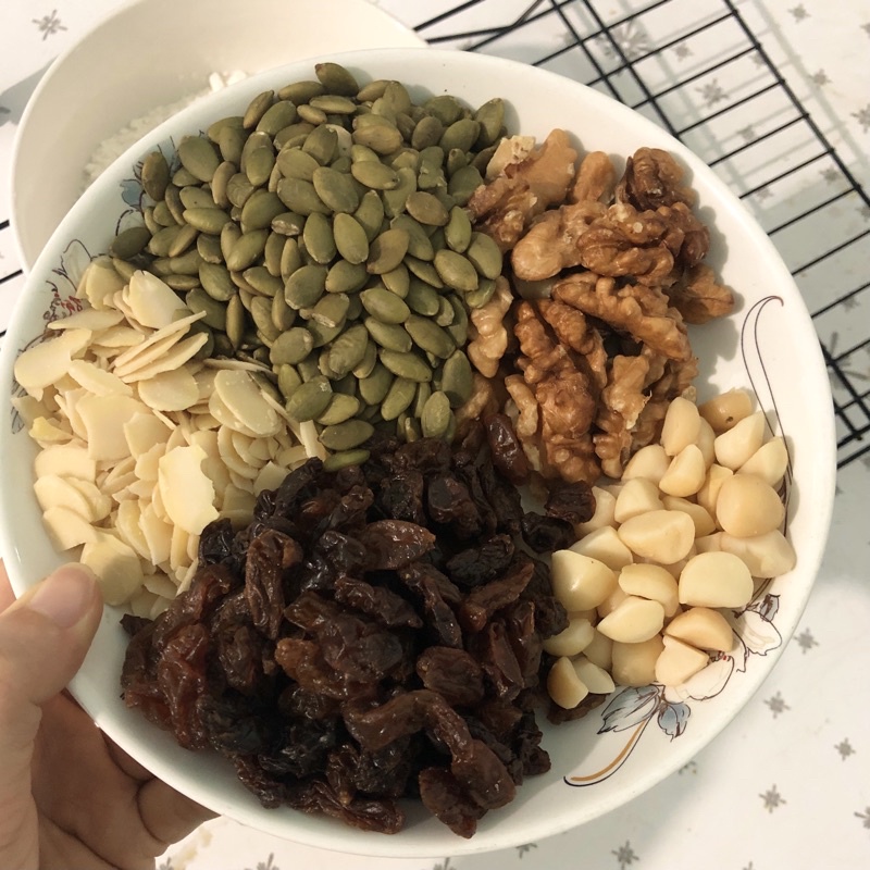 (Chuẩn keto) 250g BISCOTTI mix 5 loại hạt dinh dưỡng, bánh ăn kiêng, ăn vặt healthy {Hình thật} | BigBuy360 - bigbuy360.vn