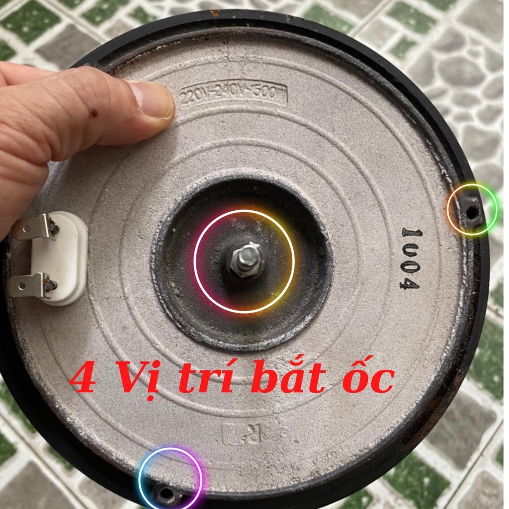 Mâm nhiệt bếp điện 1500w 220v dạng đúc, đướng kính 18.5cm, hàng nhập khẩu bảo hành 12 tháng Alate store