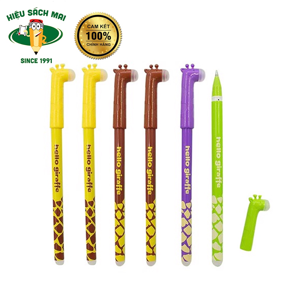 Bút nước xóa được 0.5mm mực xanh hello giraffe M&G AKPB7372