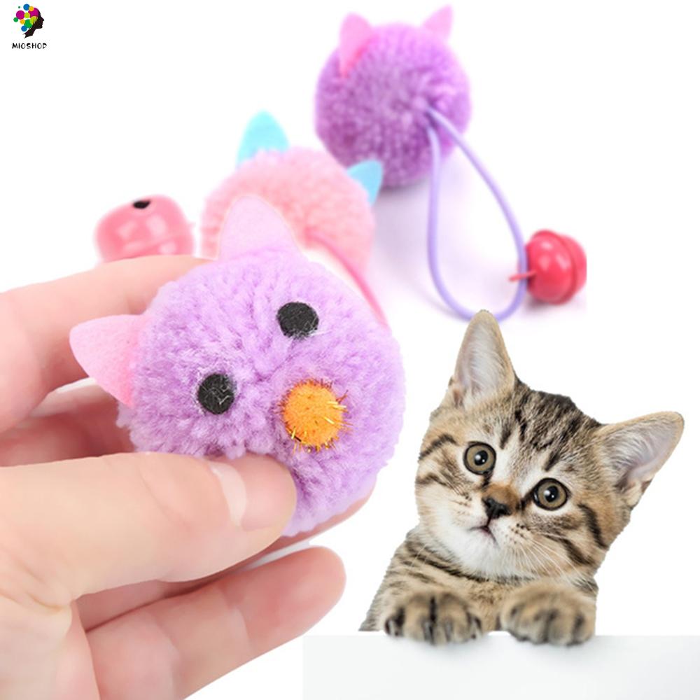 Chuột lông nhung thiết kế có đuôi chuông dùng làm đồ chơi cho mèo với nhiều màu sắc tùy chọn