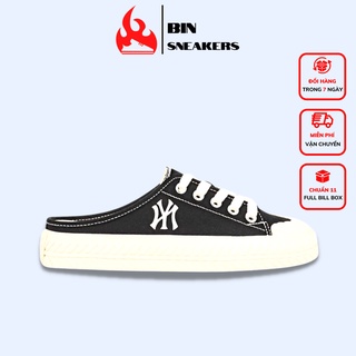 Giày sục nữ đạp gót MLB NY, sục thể thao nữ MLB NY thời trang cao cấp Full Bill Box