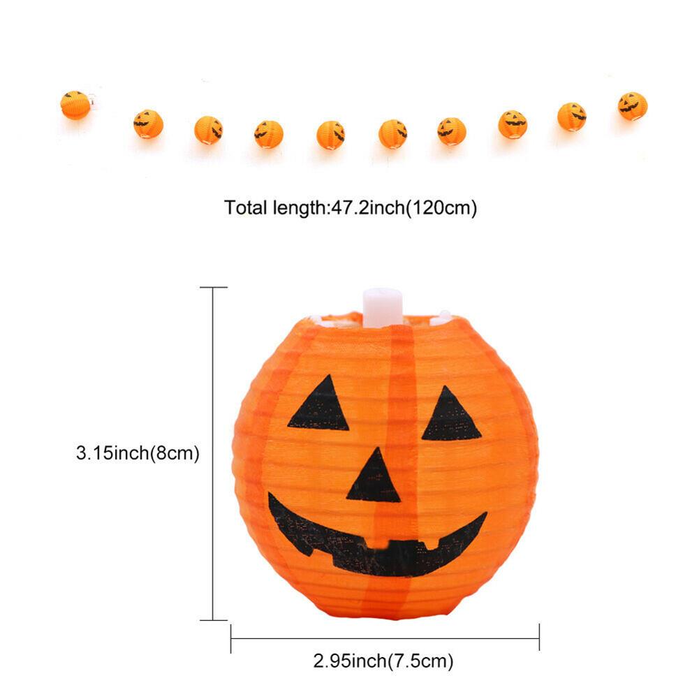 Bí ngô Gấp Đèn LED Dây Đèn Bữa tiệc Gia đình Đạo cụ trang trí Halloween