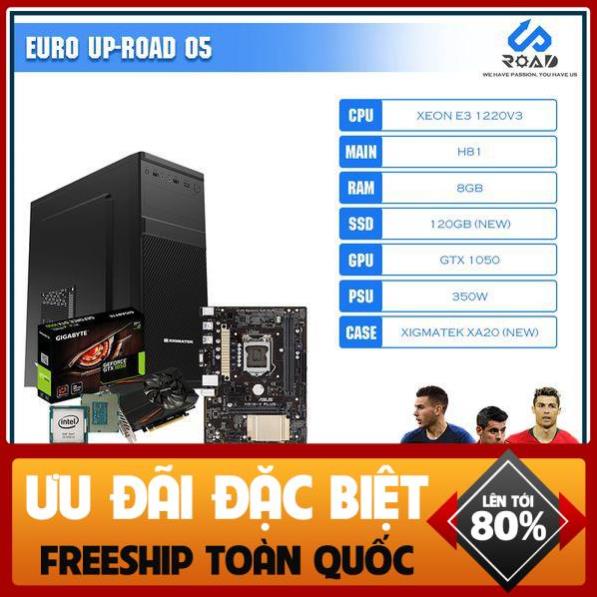 Bộ PC Gaming Xeon 1220V3 H81 Ram 8GB VGA 1050 SSD 120 Nguồn 350W Vỏ Xigmatek  URTech