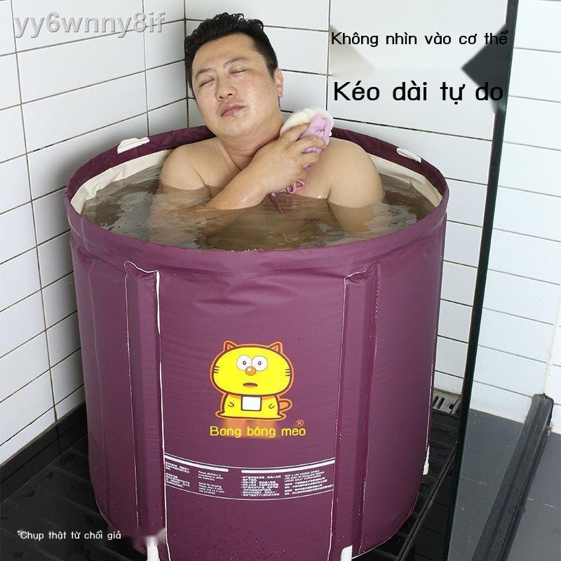 yy6wnny8ifBubble Meow Gấp làm dày Thùng tắm cho người lớn Gia đình dành Bồn bằng nhựa Miễn phí bơm hơi