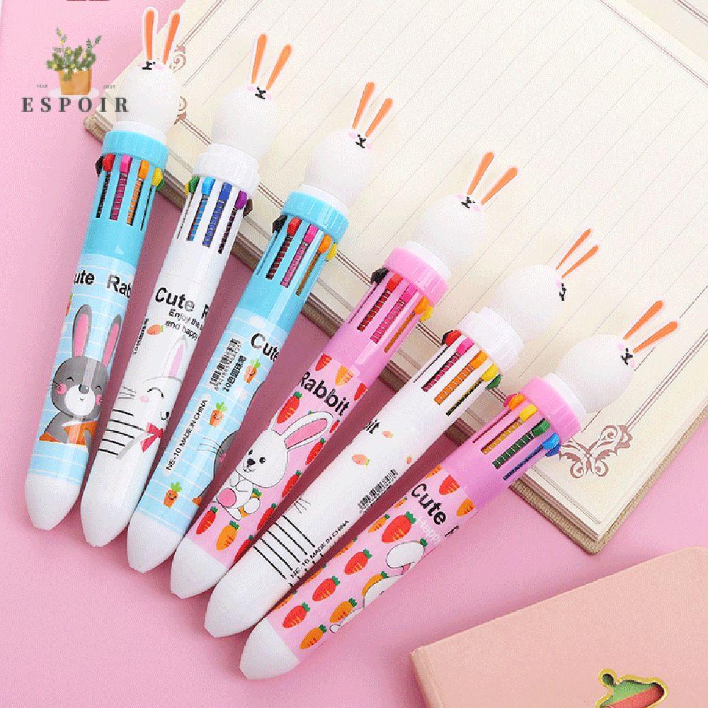 Bộ Bút Bi 10 Màu Dễ Thương Nhiều Màu Sắc Tiện Dụng Cho Văn Phòng