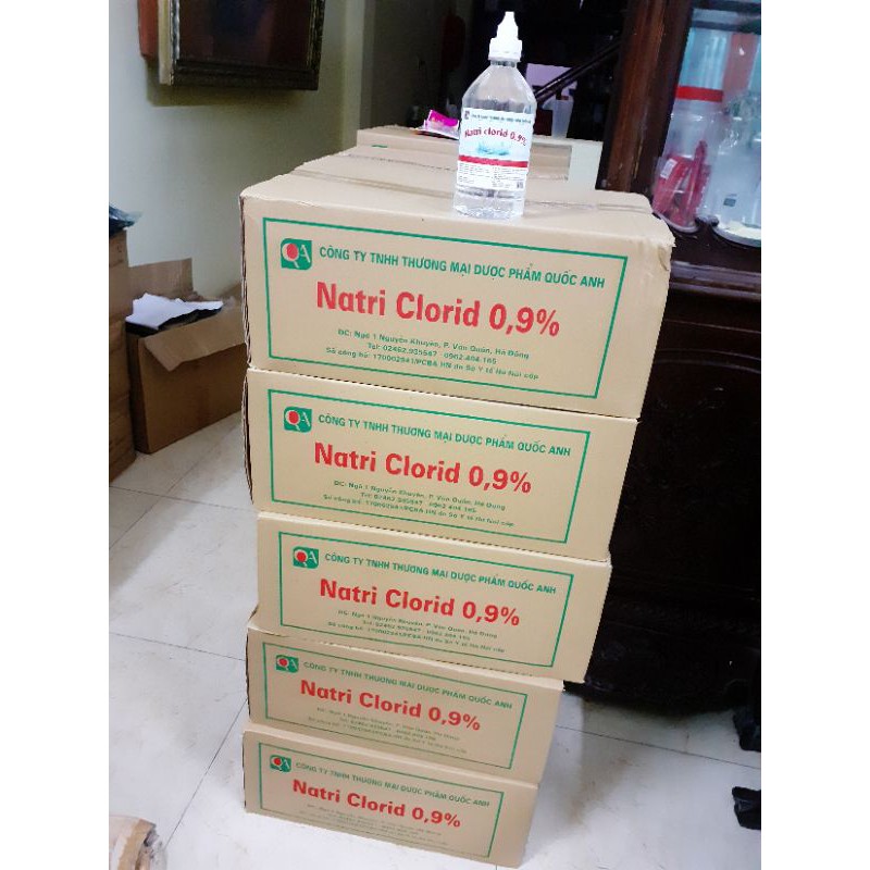 Thùng 24 chai nước muối sinh lý 500ml giá 105k