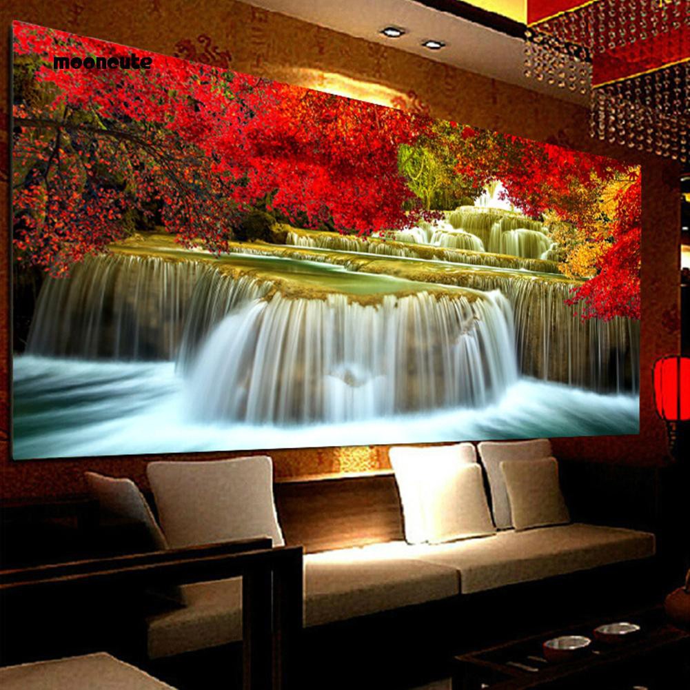 Tranh đính đá hình thác nước size lớn 80x30cm trang trí phòng khách