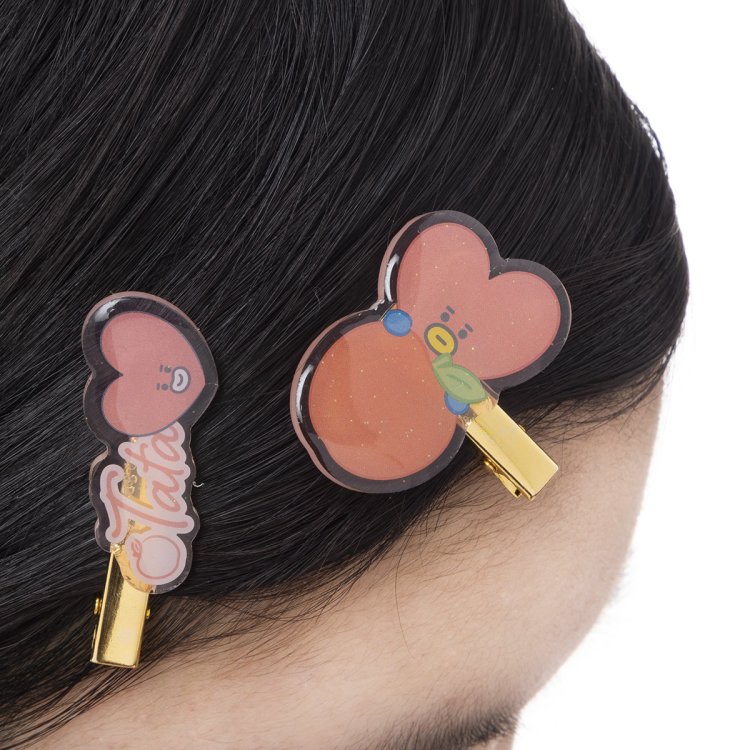 Cặp Kẹp Tóc Họa Tiết Hoạt Hình BTS Dễ Thương Thời Trang